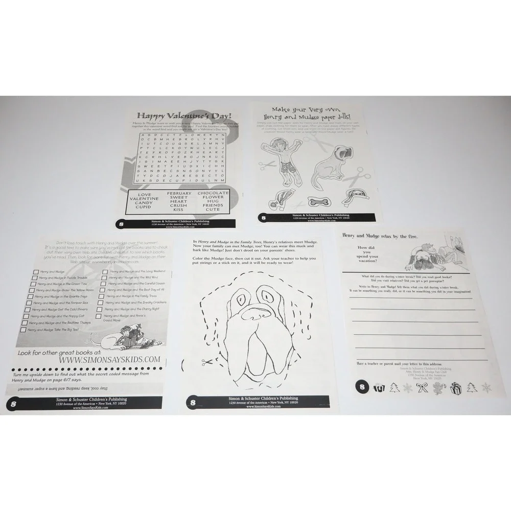 Henry and Mudge Classroom Fan Club Newsletter Activity Lot Vintage